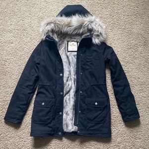 Hollister black winter coat (size S)